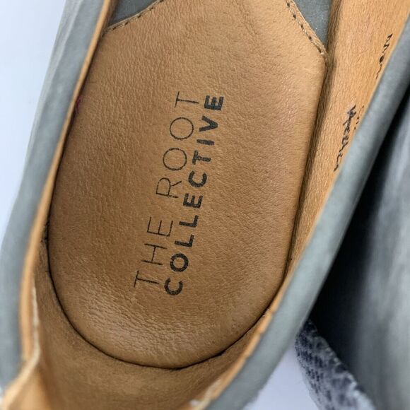 The Root Collective Gaby Flat Gray Nubuck Leather Slip On Comfort Ballet Women 9 - Picture 8 of 13